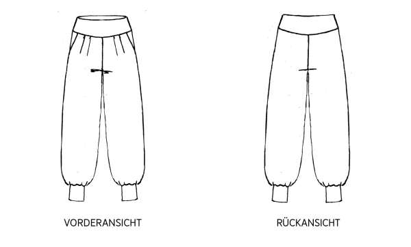 Schnittmuster FRAU GELI • Yogahose mit hohem Bund für Damen • Gr. XS-XXL