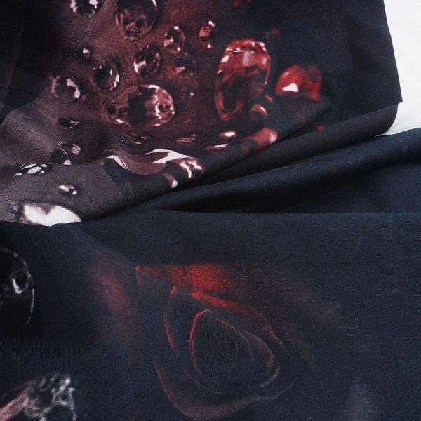 Sweat Maritim Tattoo 16.0 Auge Kompass Rosen & Leuchtturm – 200cm Panel French Terry