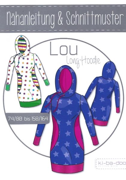 Schnittmuster Long Hoodie Lou von KiBaDoo