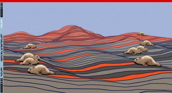 Jersey Robben Dünen beige grau - Salty Soul by Thorsten Berger - 80cm Panel