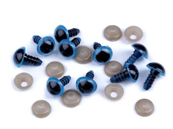 Sicherheitsauge Blau 10 mm – Auge für Amigurumi & Kuscheltiere