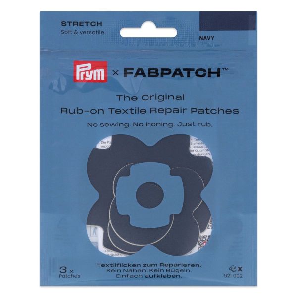 Prym x FabPatch Stretch Reparaturflicken marine dunkelblau 3 Stück