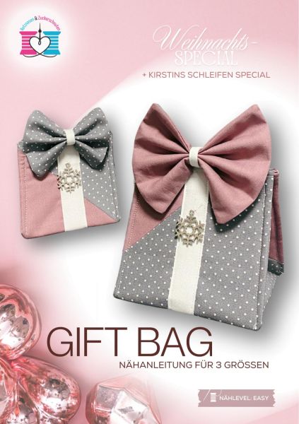 Schnittmuster Gift Bags in 3 Größen – Nähanleitung für Anfänger + Schleifen Special