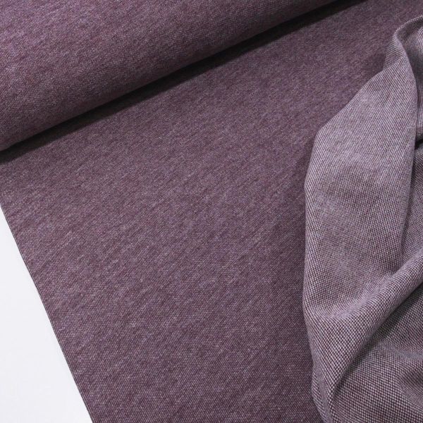 Bio Sweat beere melierter French Terry - Mind the Maker Brushed Pique grape