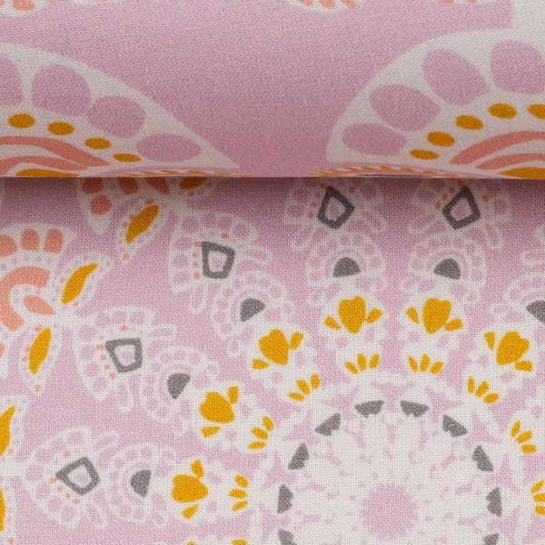 luftig leichte Viskose Mandala rosa - Dreamland Beach Day by Jolijou - 95cm Panel