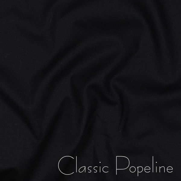 Baumwollstoff uni schwarz - Baumwolle Popeline – Cotton Poplin black