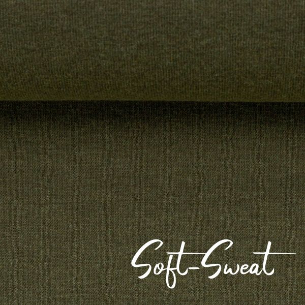 Soft Sweat uni khaki meliert - HEIKE Melange von Swafing