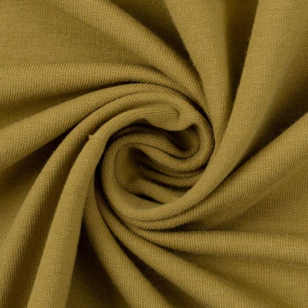 Sweat uni oliv khaki - French Terry MAIKE von Swafing