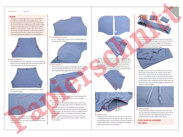 Schnittmuster FRAU JONA • oversized Hoodie mit Fronttasche für Damen • Gr. XS-XXL