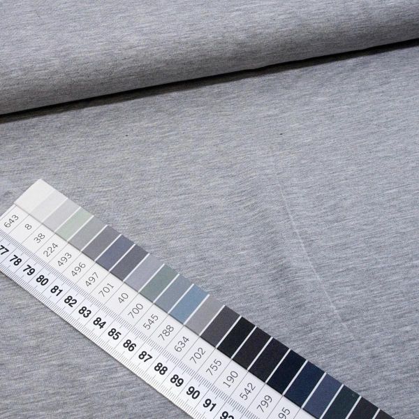 Viskose Jersey knitterfrei aus Bambus hellgrau meliert - cold bamboo jersey knit