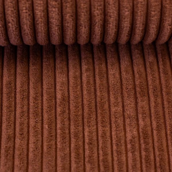 Samtcord uni terracotta rost – robuster Breitcordstoff für Möbel & Taschen Wanja von Swafing