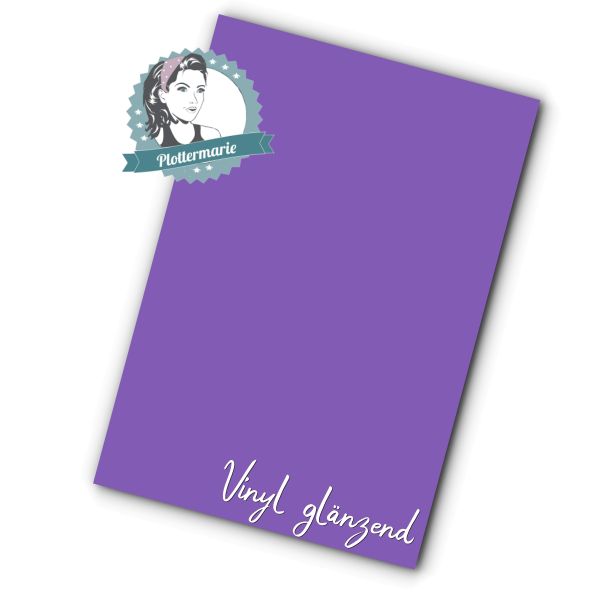 Vinylfolie flieder lila A4 - Plotterfolie von Plottermarie für innen und außen 75µ Folie