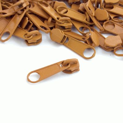 Zipper für Reißverschluss endlos 3mm bernstein - Endlosreißverschluss SR3 brown