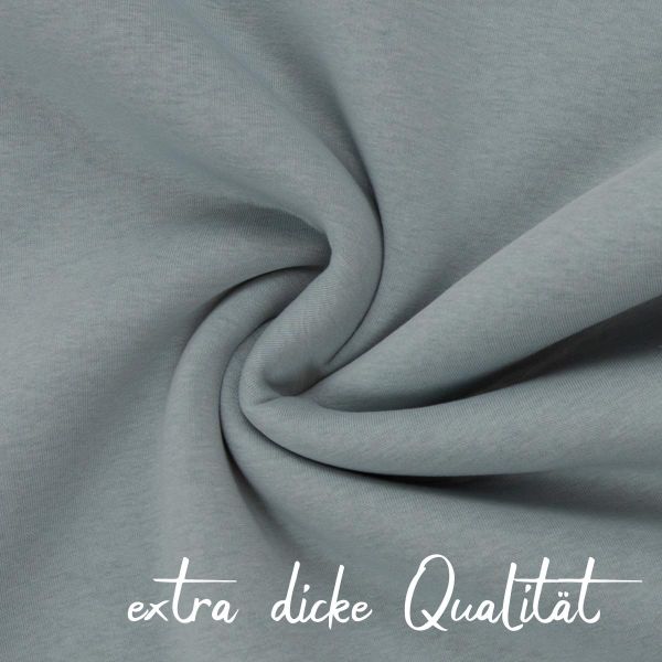 extra dicker Softsweat dusty blue rauchblau - kuschliger Wintersweat Hanni von Swafing