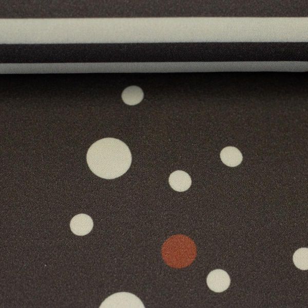 Viskose Stoff Panel 120 cm – Abstrakt Braun Beige – Kibadoo Swafing Herbst Winter Kollektion 26/27