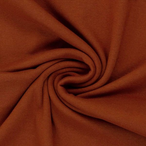 Bündchen glatt im Schlauch terracotta rotbraun - HEIKE von Swafing