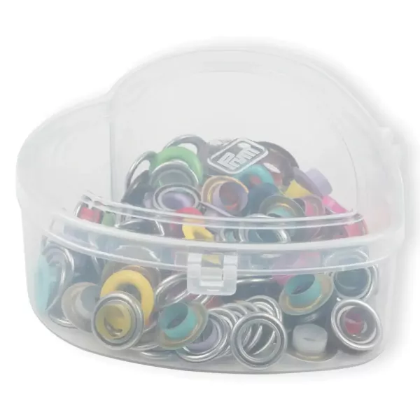 66 bunte Ösen mit Scheiben 8mm - für das Prym Vario Creative Tool