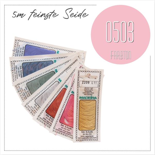 Stickgarn Madeira Silk rosa 0503 - Sticktwist aus feinster Seide zum Sticken und Applizieren